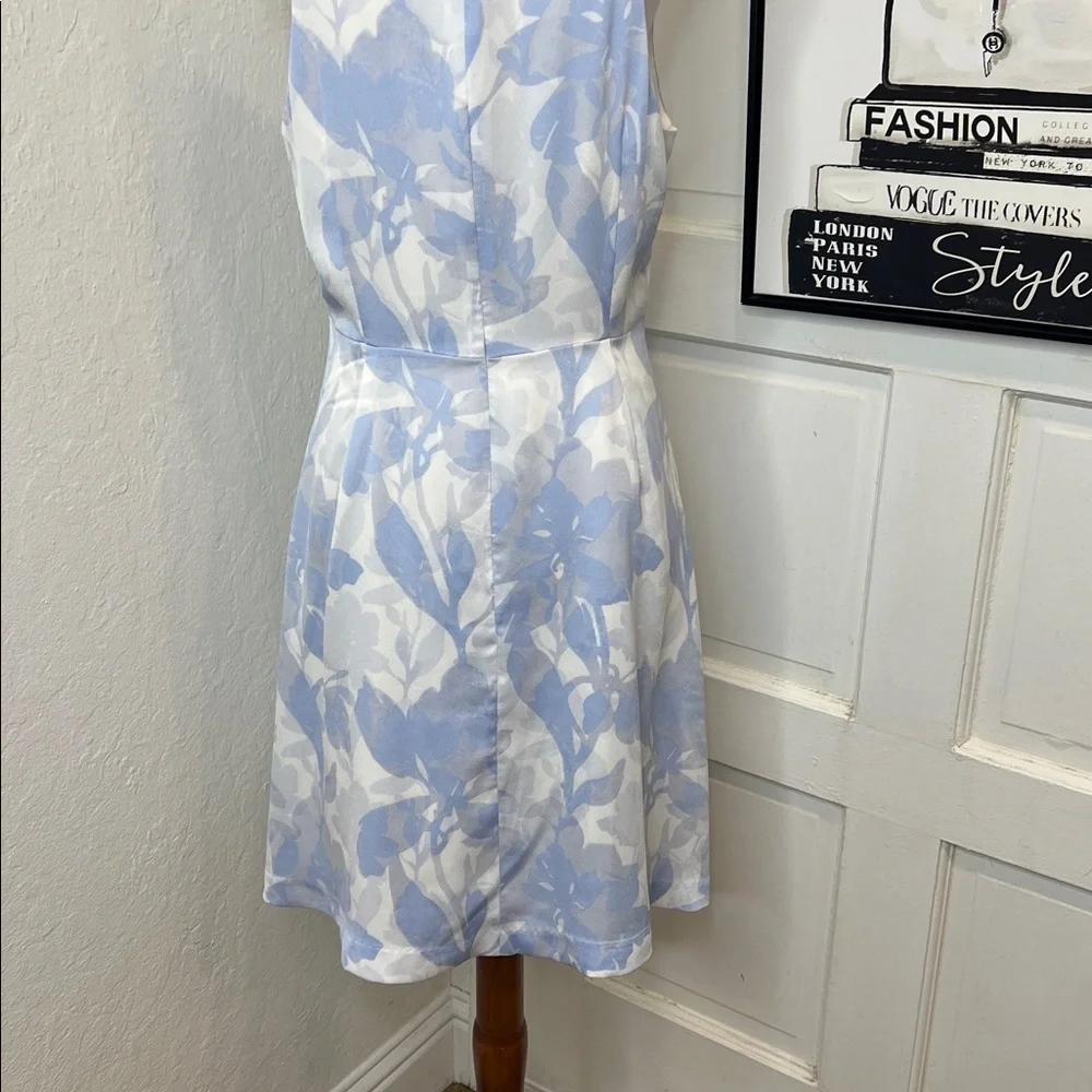 Banana Republic Blue & White Floral Racerback Dress Size 10P
